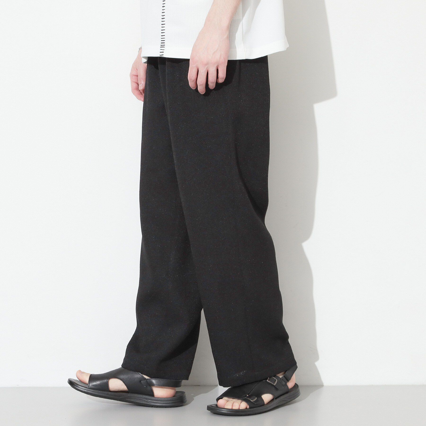 THE SHOP TK「パナマメッシュ ワイドイージーパンツ 洗濯機OK／セットアップ可」|その他|