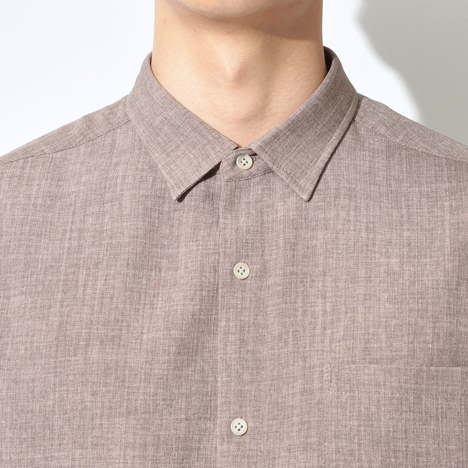 THE SHOP TK「【LINO FINE】 リネンライク半袖シャツ UVカット／イージーケア／吸水速乾／洗濯機OK／セッ」|シャツ・ブラウス|