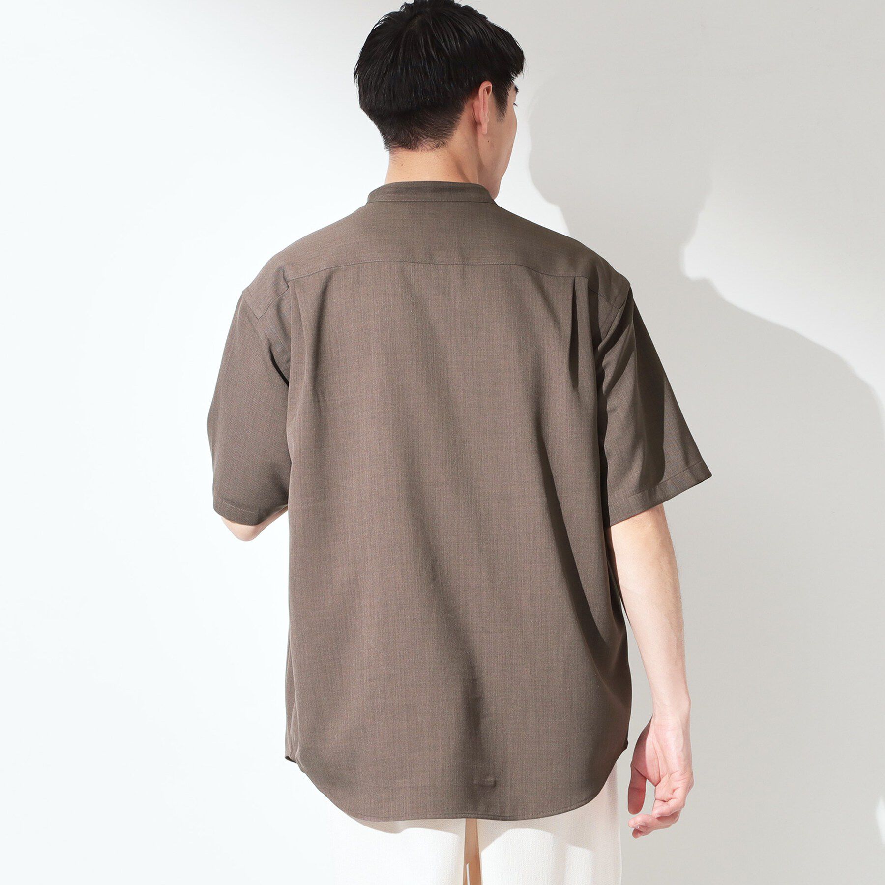 THE SHOP TK「LITE TEX バンドカラー半袖シャツ 接触冷感/吸水速乾/UVカット/アンチピリング/イージーケ」|シャツ・ブラウス|