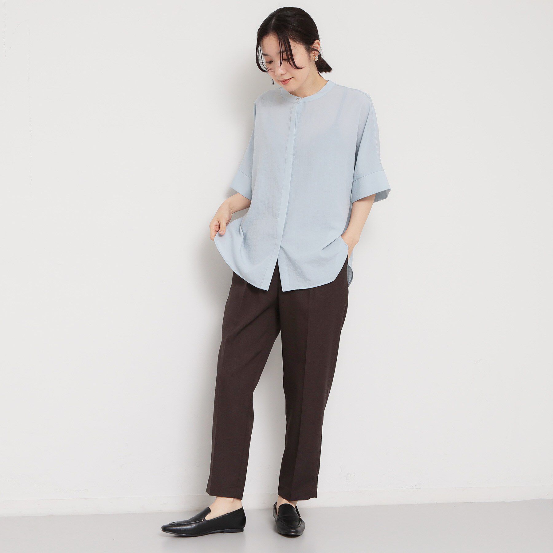 THE SHOP TK「【XS-XL/洗える】オン・オフ問わずきれいに決まる 麻調テーパードパンツ」|その他|