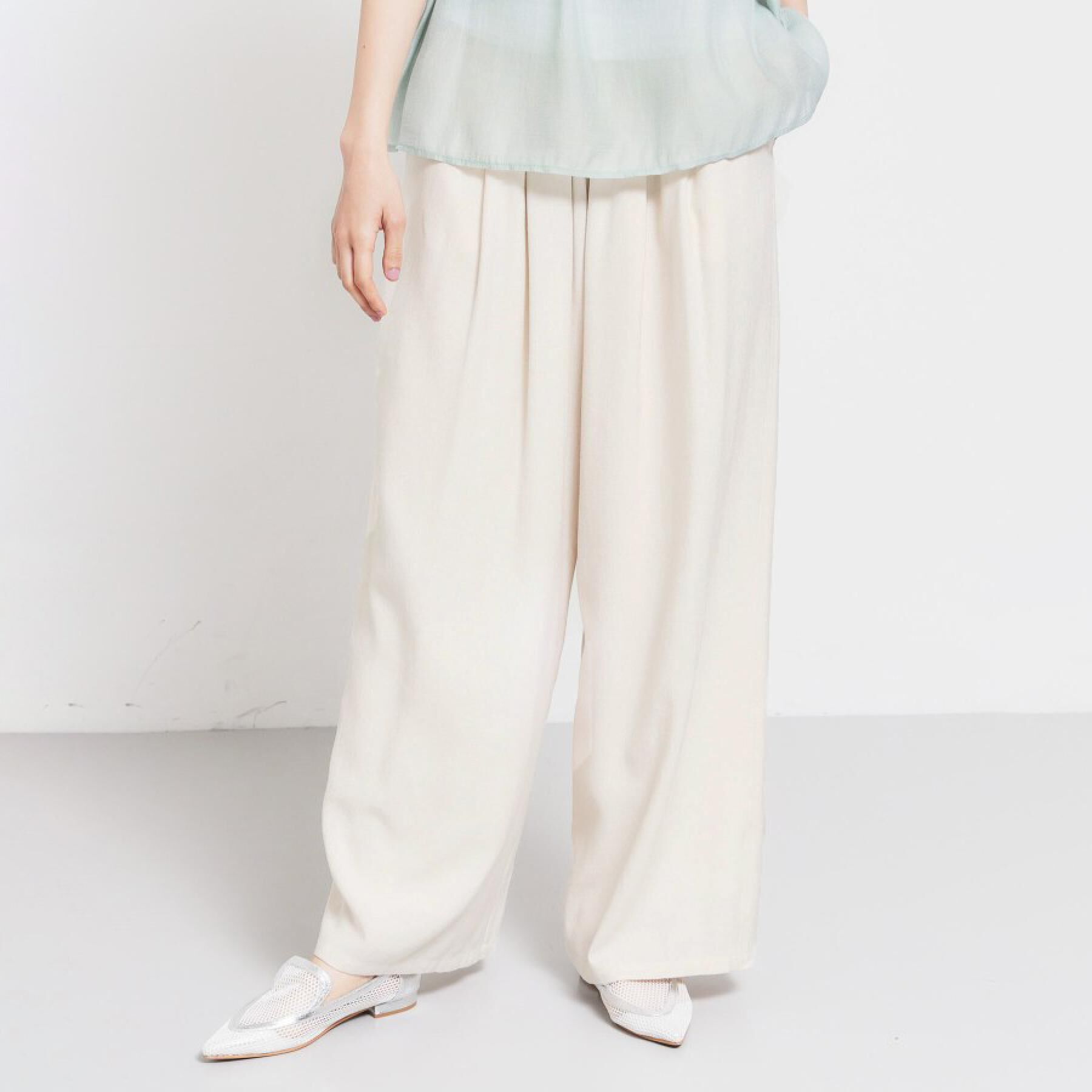 THE SHOP TK「さらりと心地よい リネンライクワイドパンツ」|その他|