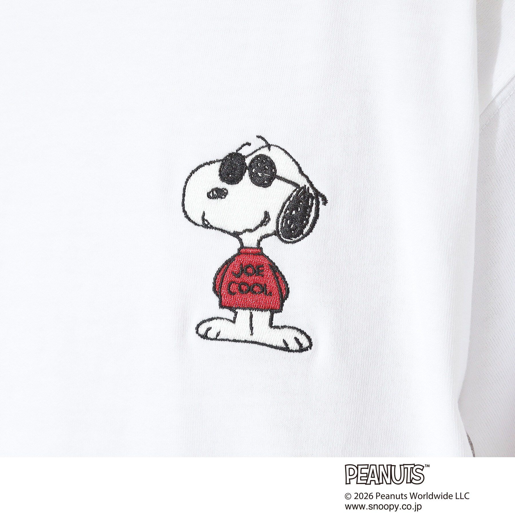 THE SHOP TK「PEANUTS ／ ピーナッツ スヌーピー ワンポイント刺繍 半袖Tシャツ」|Tシャツ・カットソー|