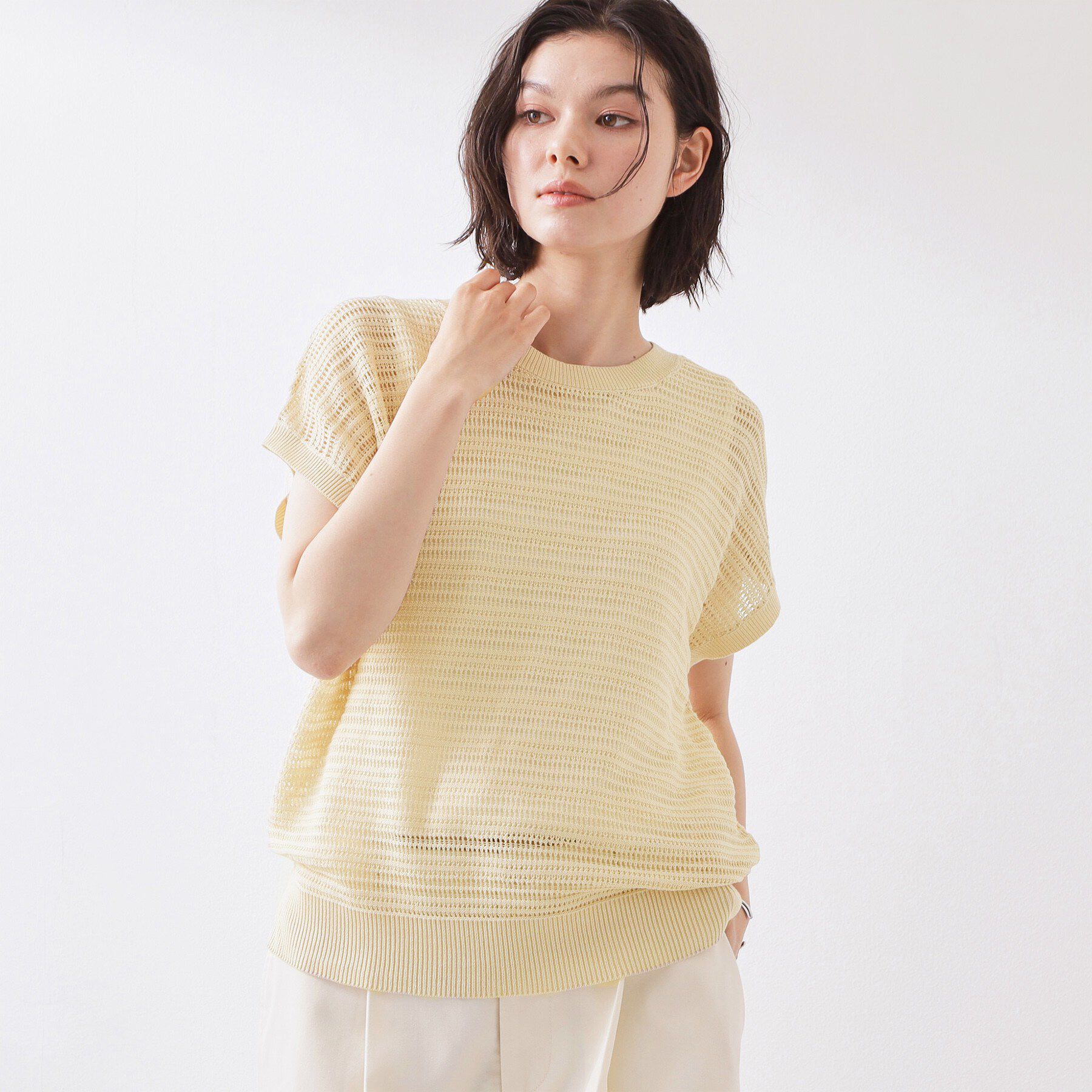 THE SHOP TK「【2点セット】メッシュニット+タンクトップ」|その他|