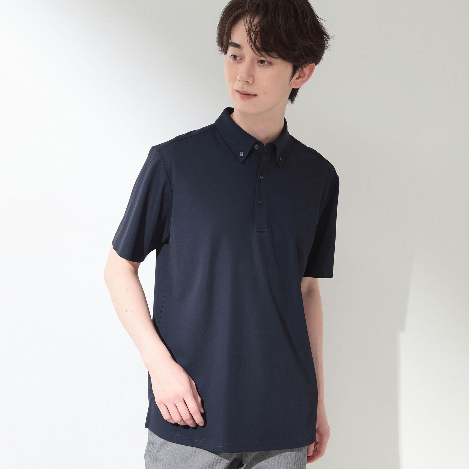 THE SHOP TK「アイス カノコポロシャツ【接触冷感／洗濯機OK】」|ポロシャツ|