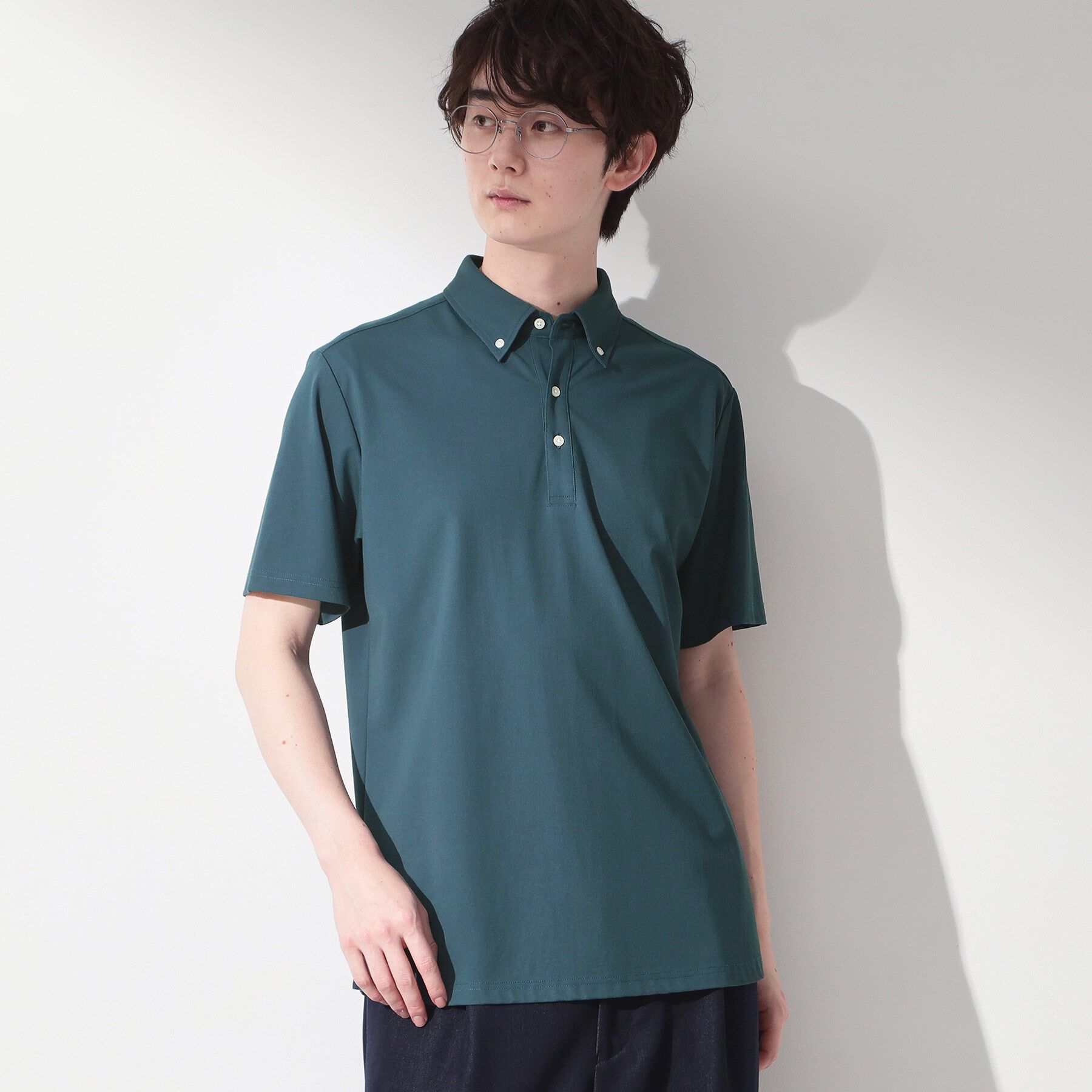 THE SHOP TK「アイス カノコポロシャツ【接触冷感／洗濯機OK】」|ポロシャツ|
