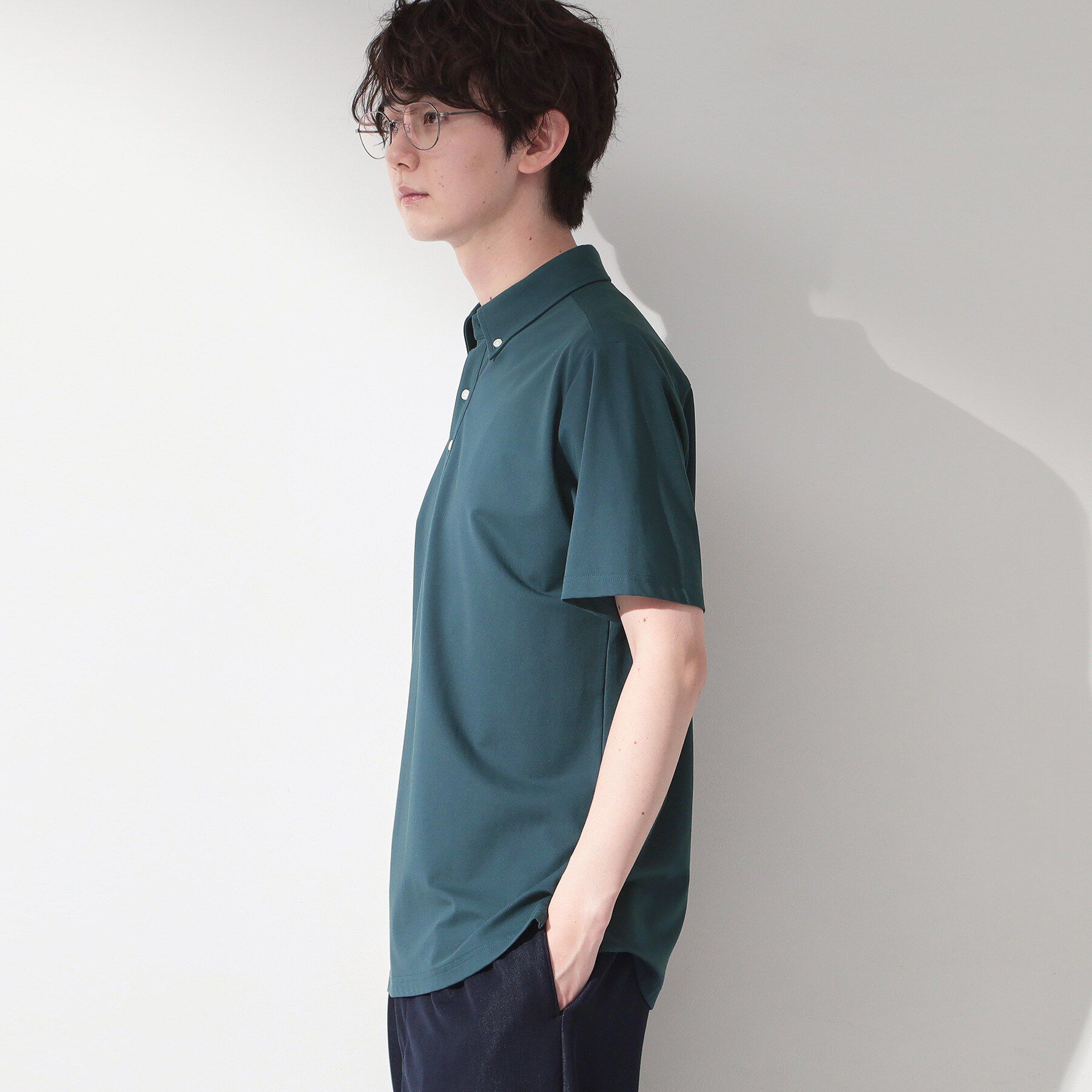 THE SHOP TK「アイス カノコポロシャツ【接触冷感／洗濯機OK】」|ポロシャツ|
