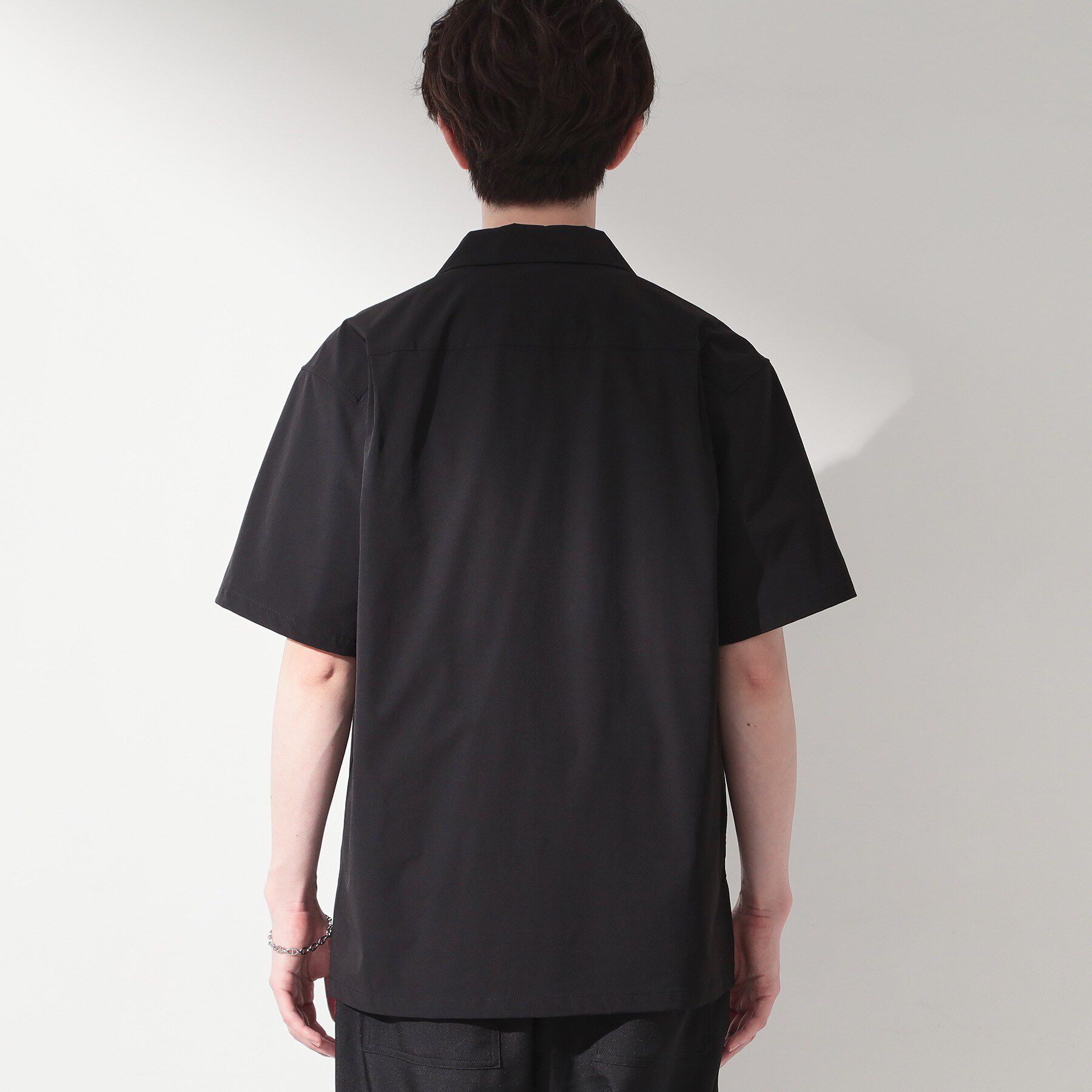 THE SHOP TK「【KURO】 ポリバレント半袖シャツ 接触冷感/UVカット/洗濯機OK」|シャツ・ブラウス|