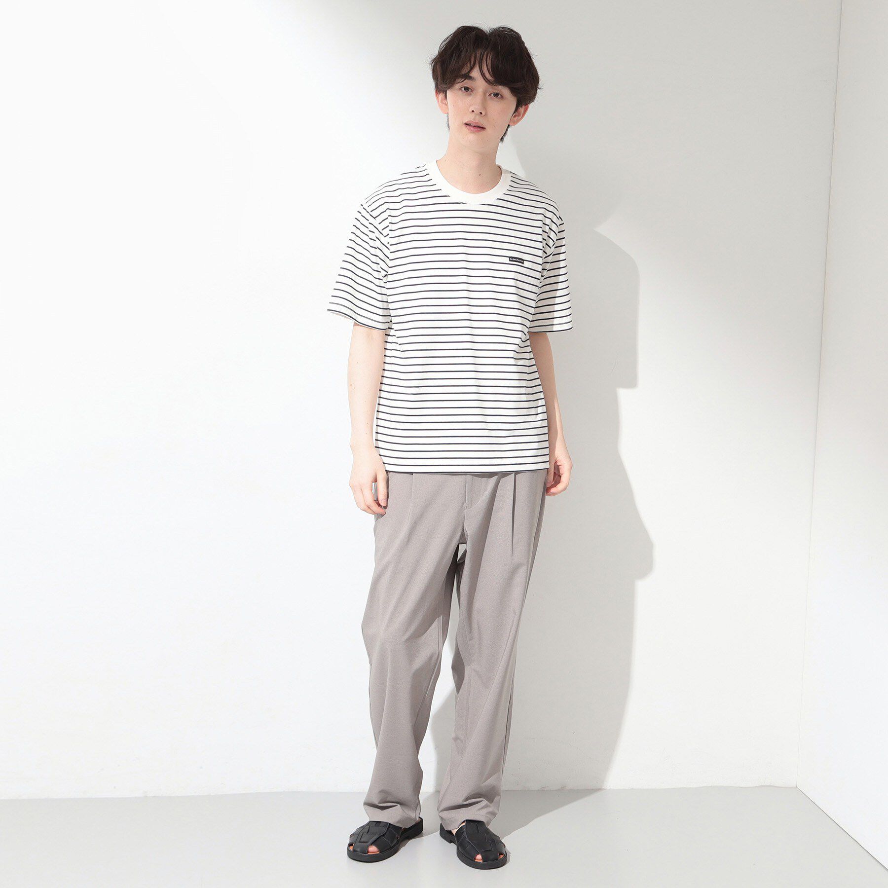 THE SHOP TK「ワンポイント刺繍 半袖Tシャツ 洗濯機OK」|Tシャツ・カットソー|