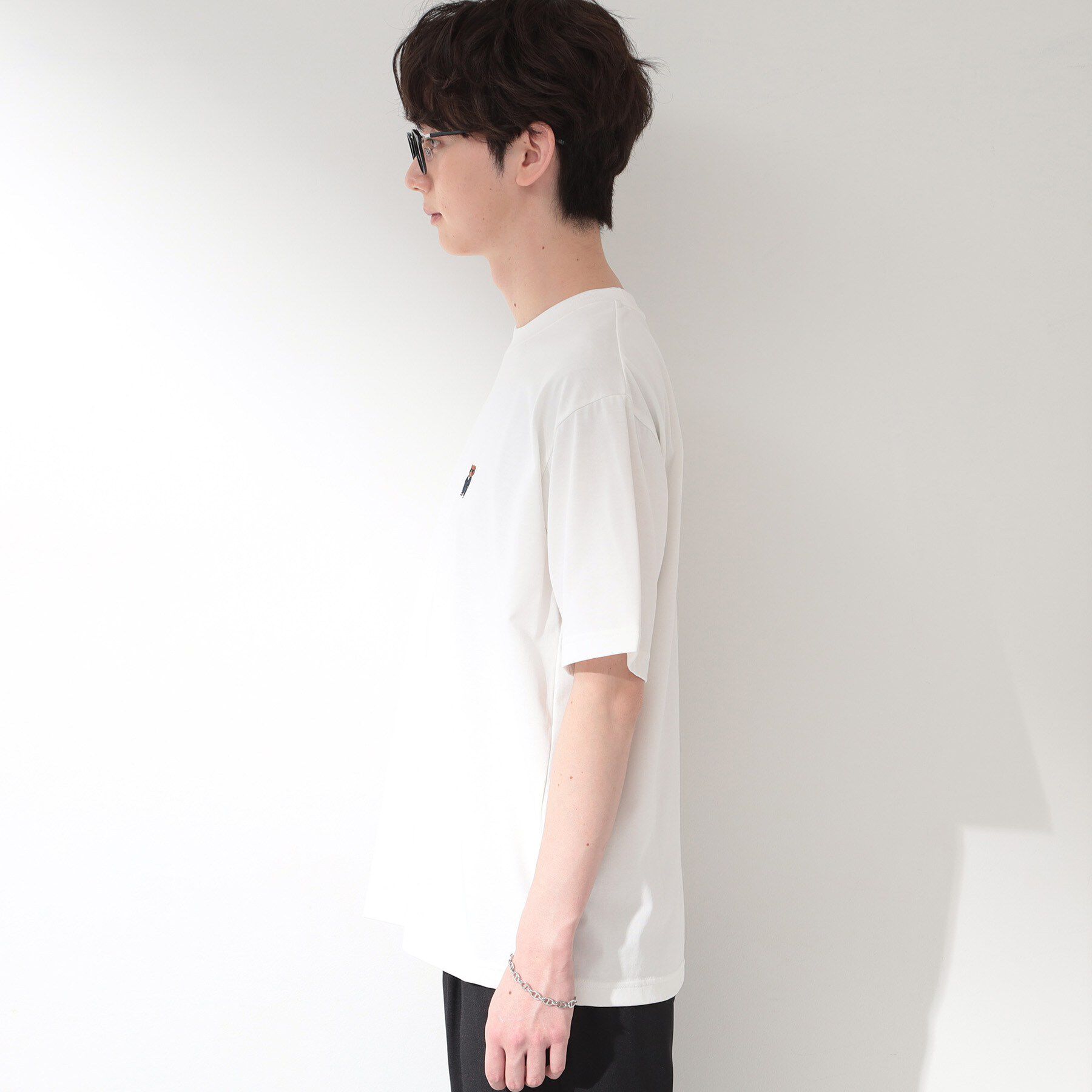 THE SHOP TK「クマ刺繍 半袖Tシャツ 洗濯機OK」|Tシャツ・カットソー|