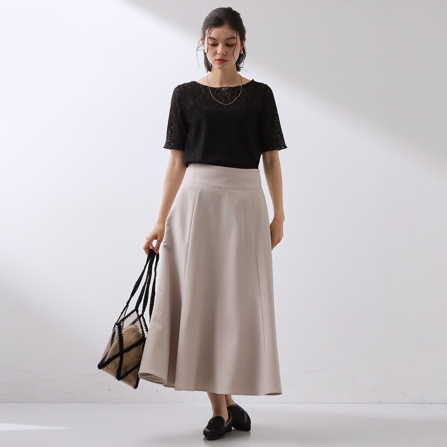 THE SHOP TK「繊細で上品な レース5分袖トップス」|Tシャツ・カットソー|