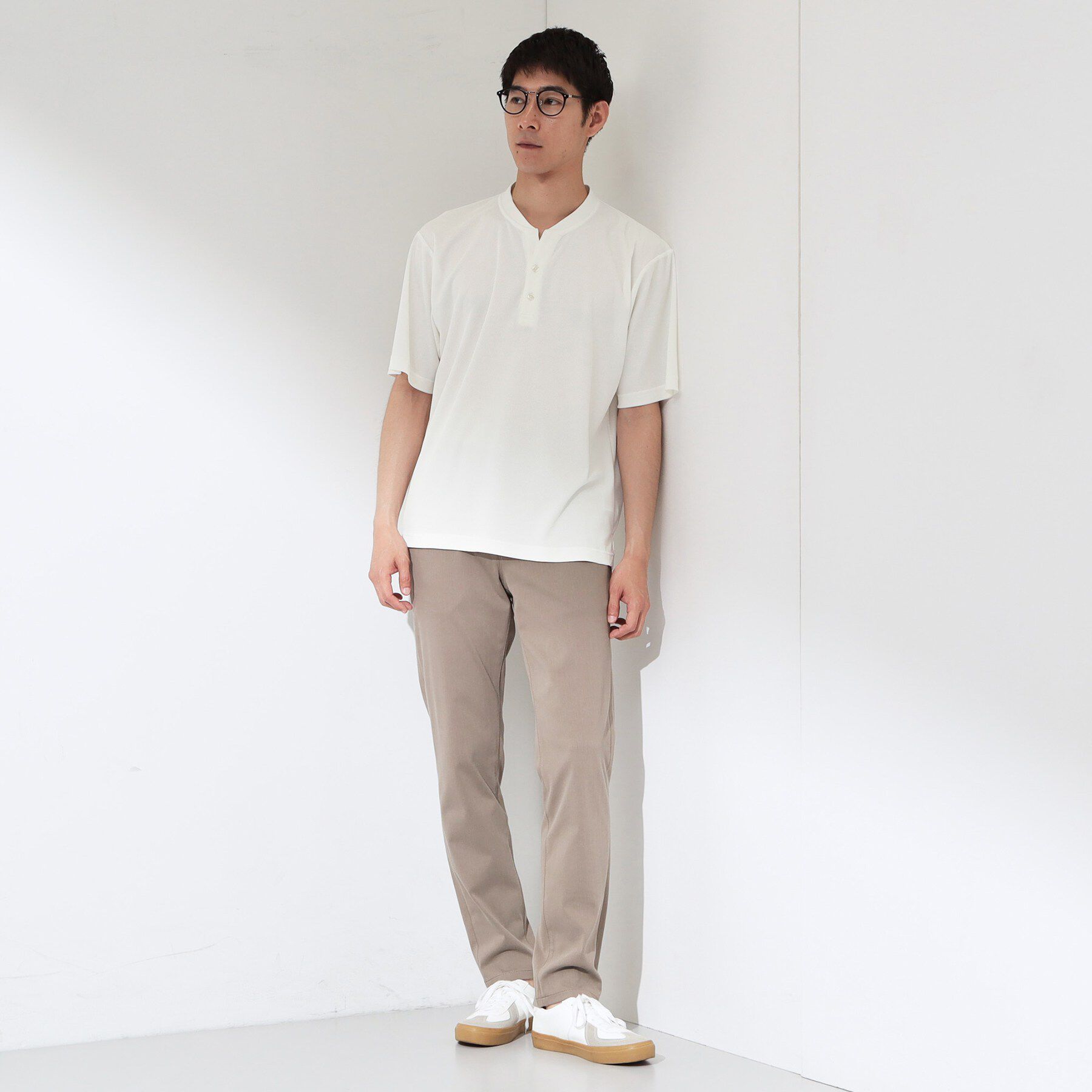 THE SHOP TK「【サラッと軽い着心地に。】BO-NO HENLEY TEE/ボーノヘンリーネック Tシャツ　吸水速乾」|Tシャツ・カットソー|