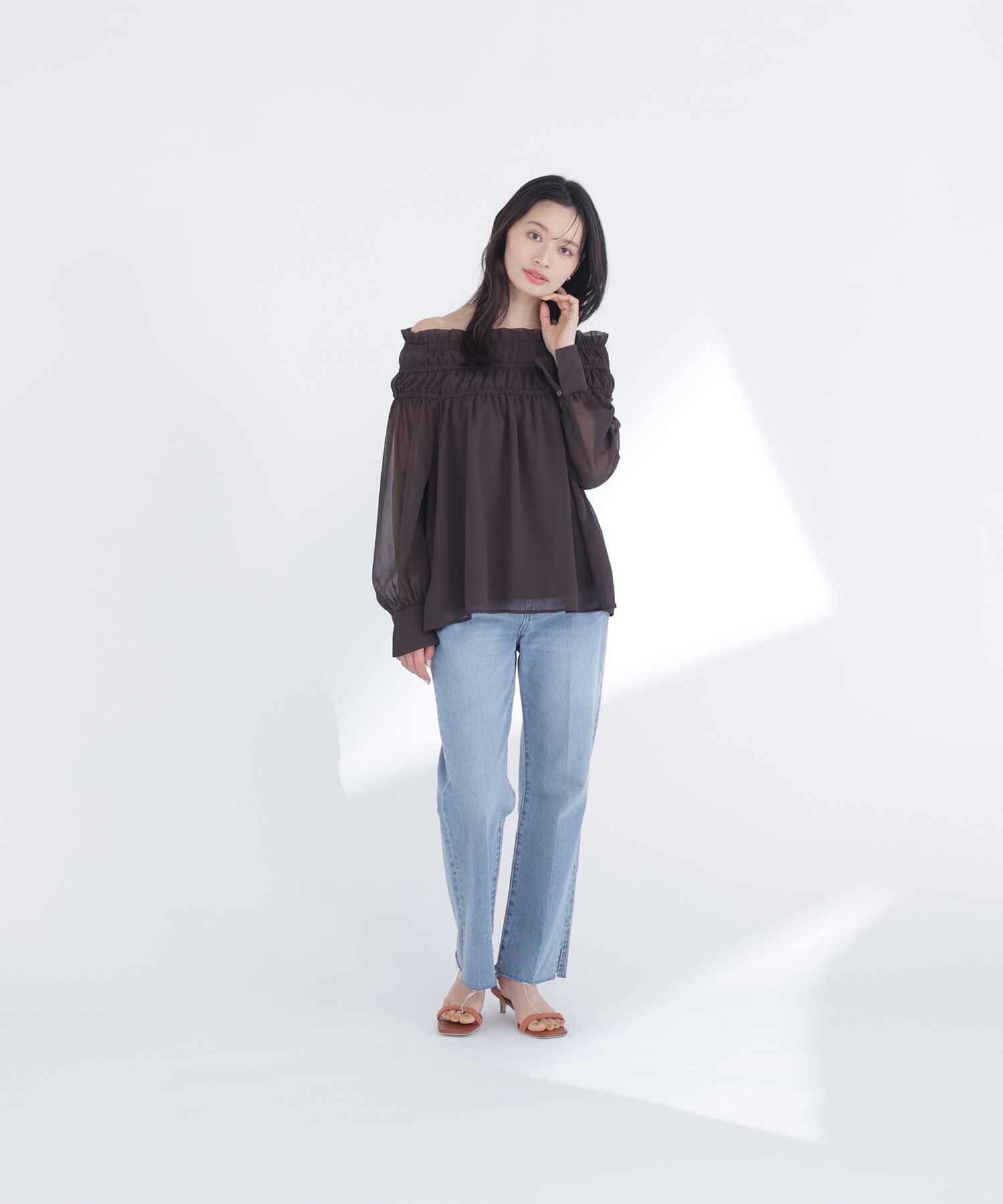  「シャーリングショルダーブラウス」|シャツ・ブラウス|