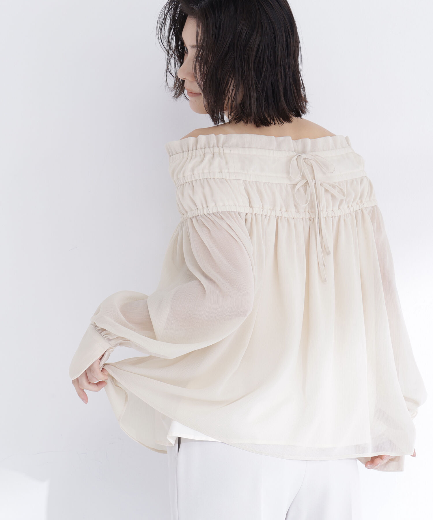  「シャーリングショルダーブラウス」|シャツ・ブラウス|