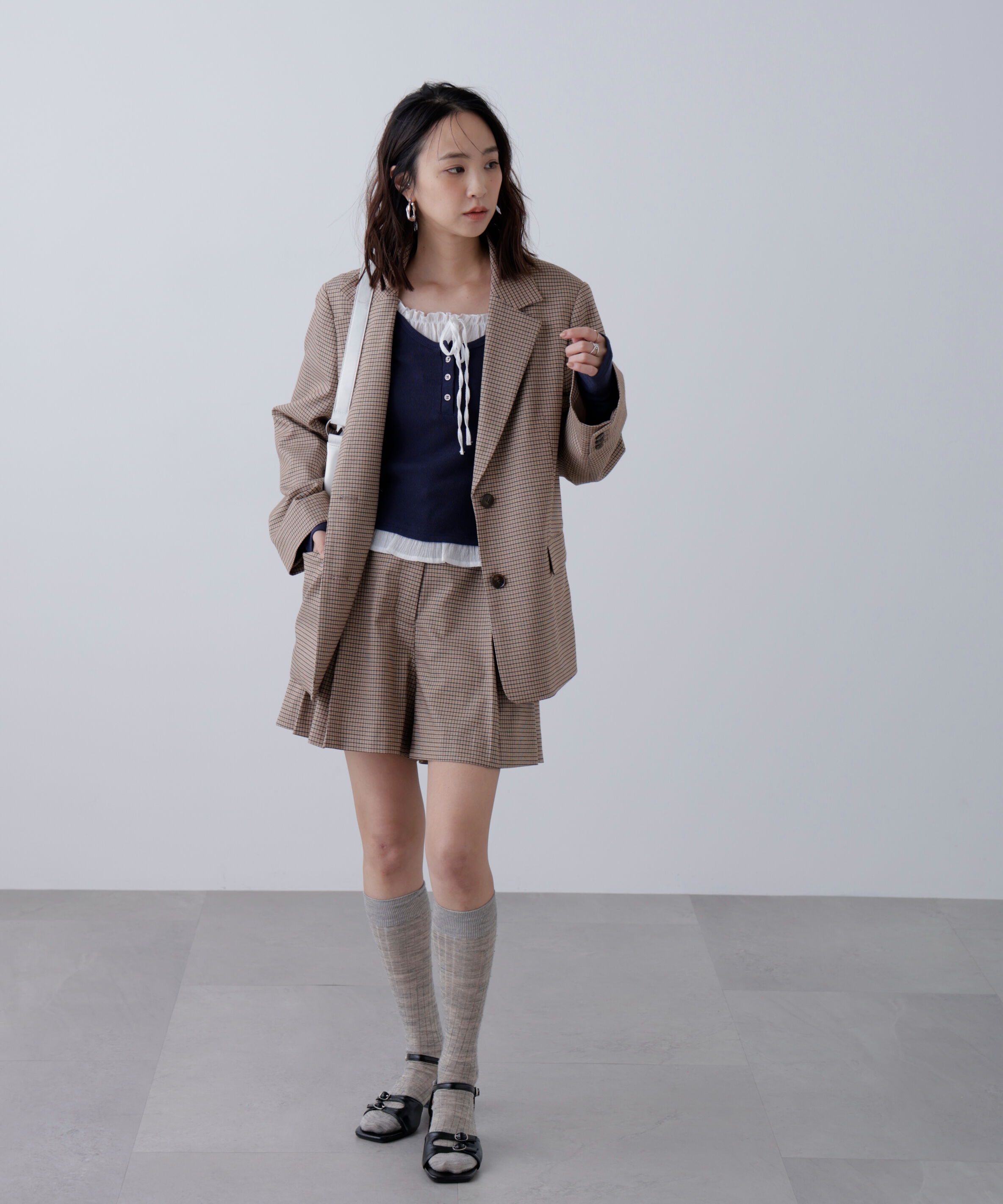  「〈セットアップ対応〉ツータックキュロットパンツ」|その他|