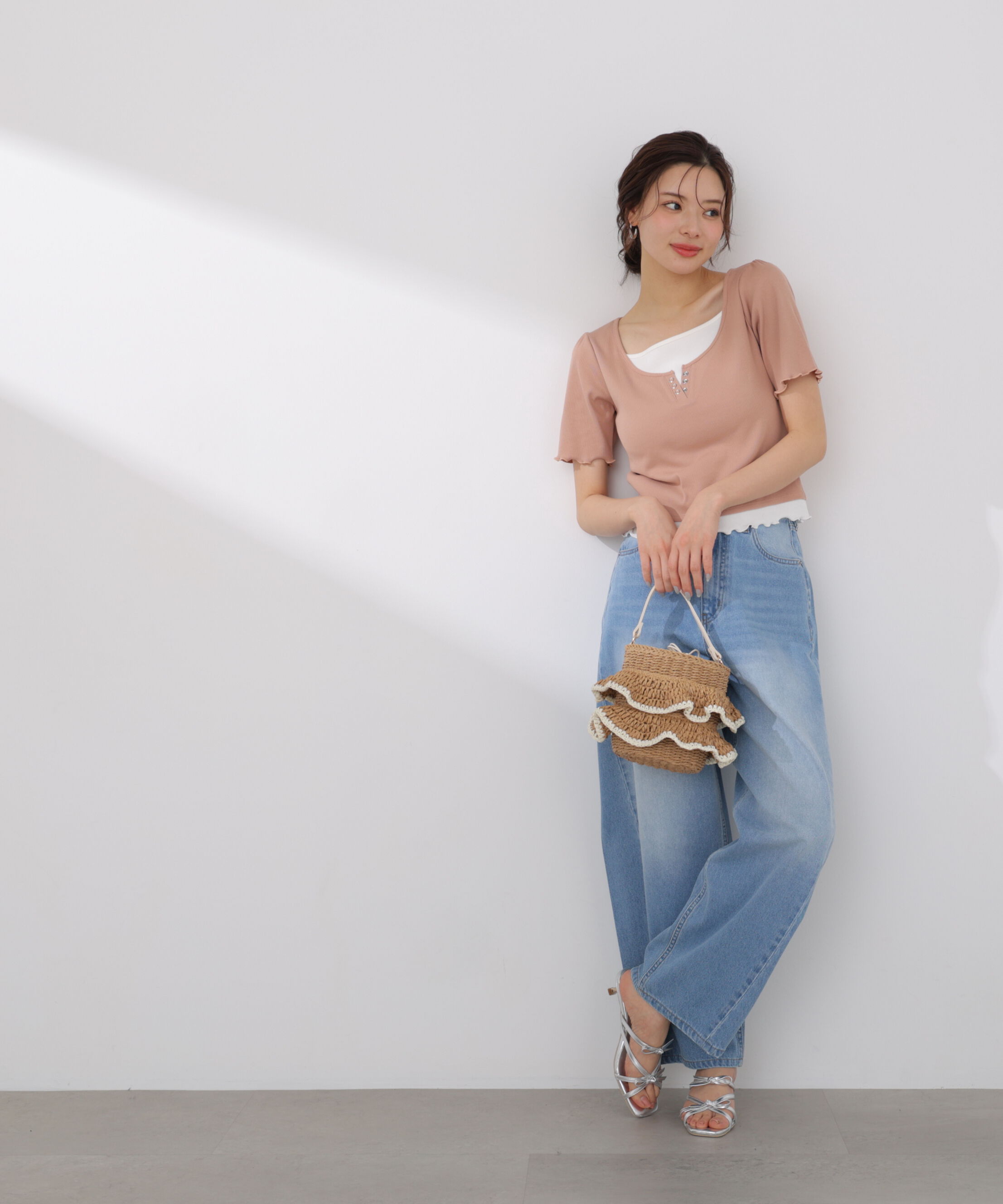 PROPORTION BODY DRESSING「見せかけヘンリーネックカットソー」|Tシャツ・カットソー|