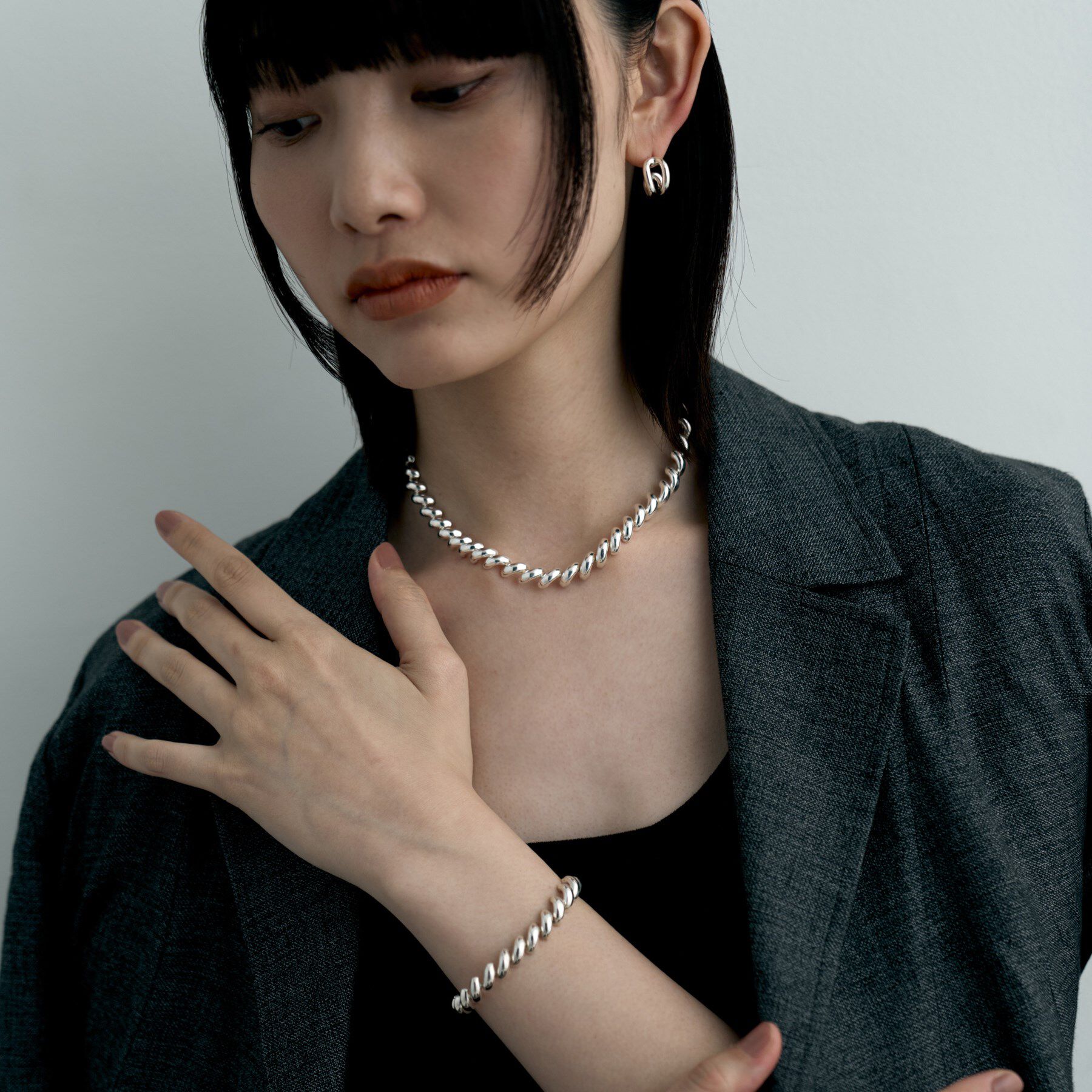 COCOSHNIK ONKITSCH「シルバー デザインチェーン サンマルコネックレス」|ネックレス|