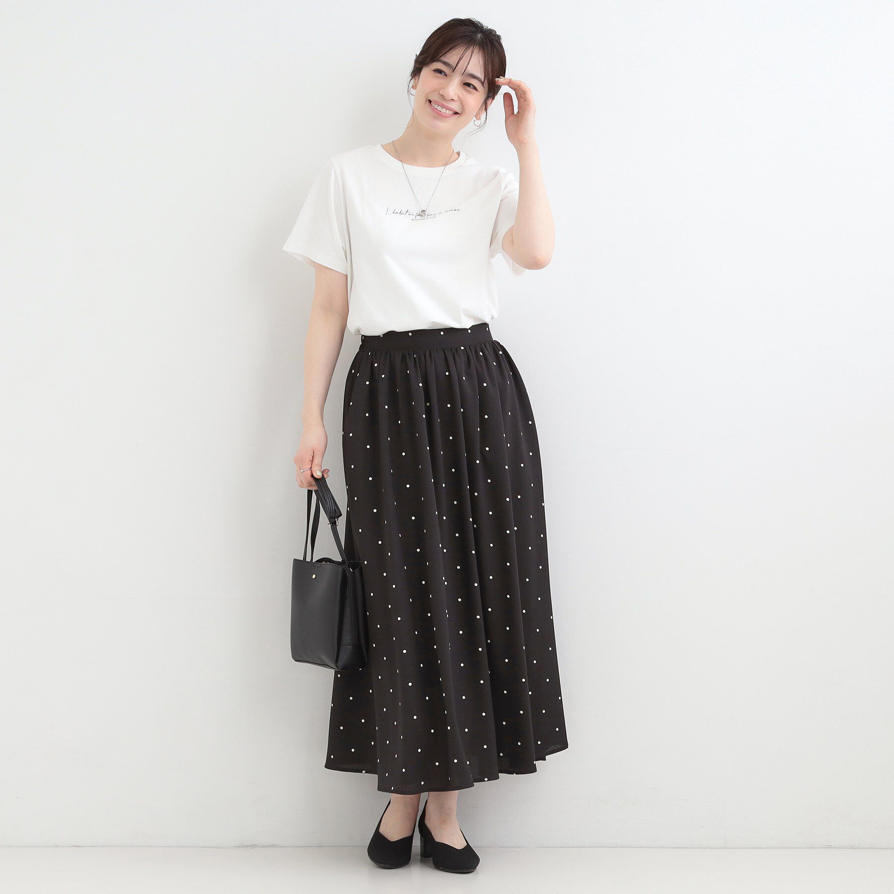 SHOO･LA･RUE「【S-LL/プチプラ/柄が選べる】上品プリントTシャツ」|Tシャツ・カットソー|