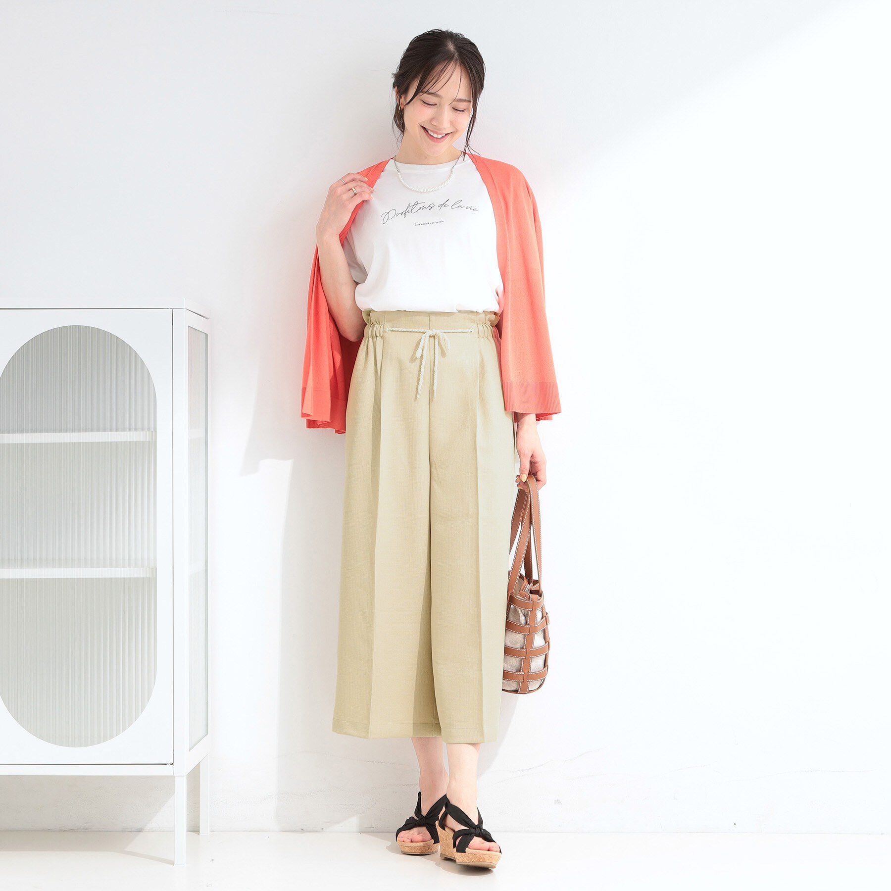 SHOO･LA･RUE「【S-LL】ロープベルトが爽やか ガウチョパンツ」|その他|