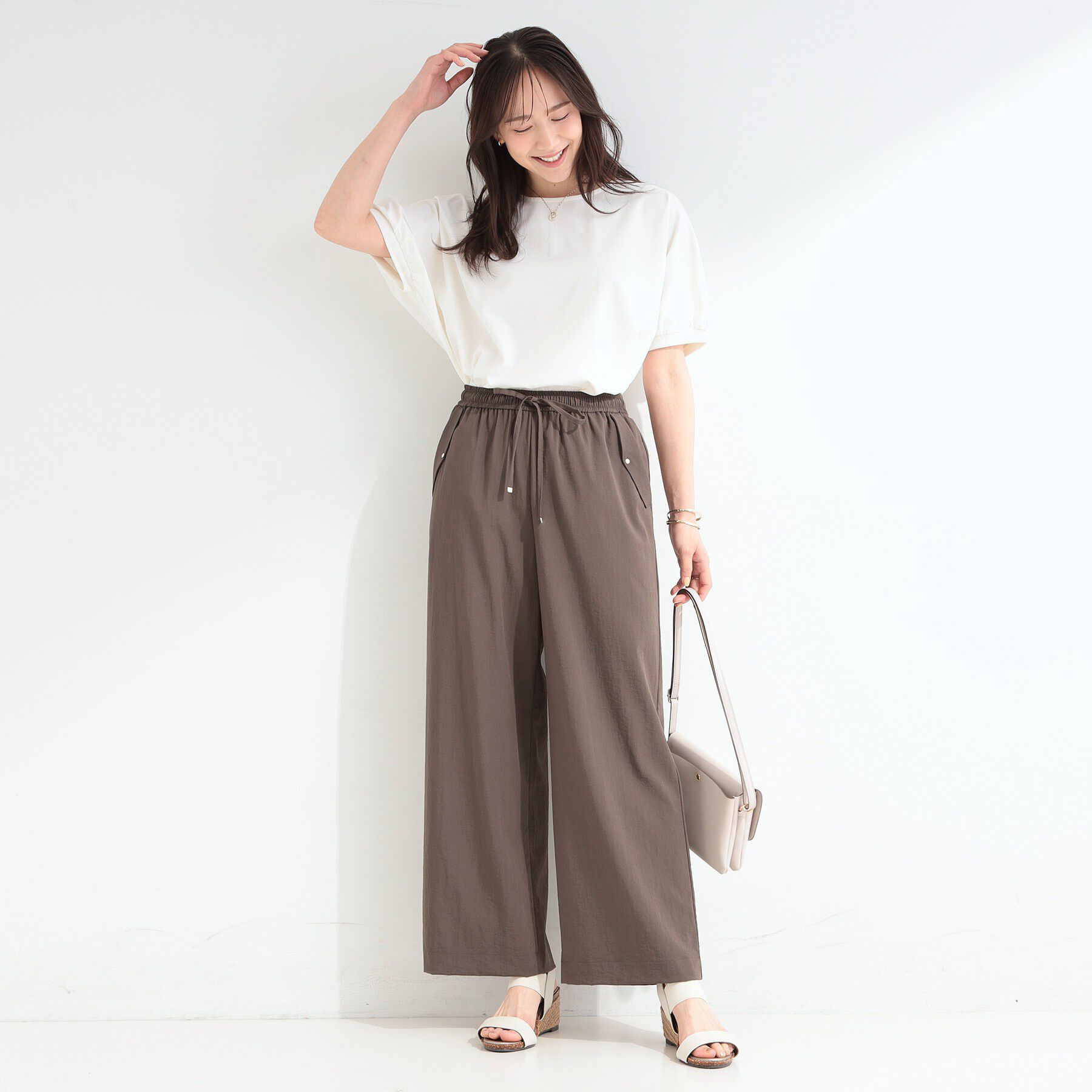 SHOO･LA･RUE「【ひんやり/洗濯後しわになりにくい】インせず着られる さらっとタッチのドルマンブラウス」|シャツ・ブラウス|