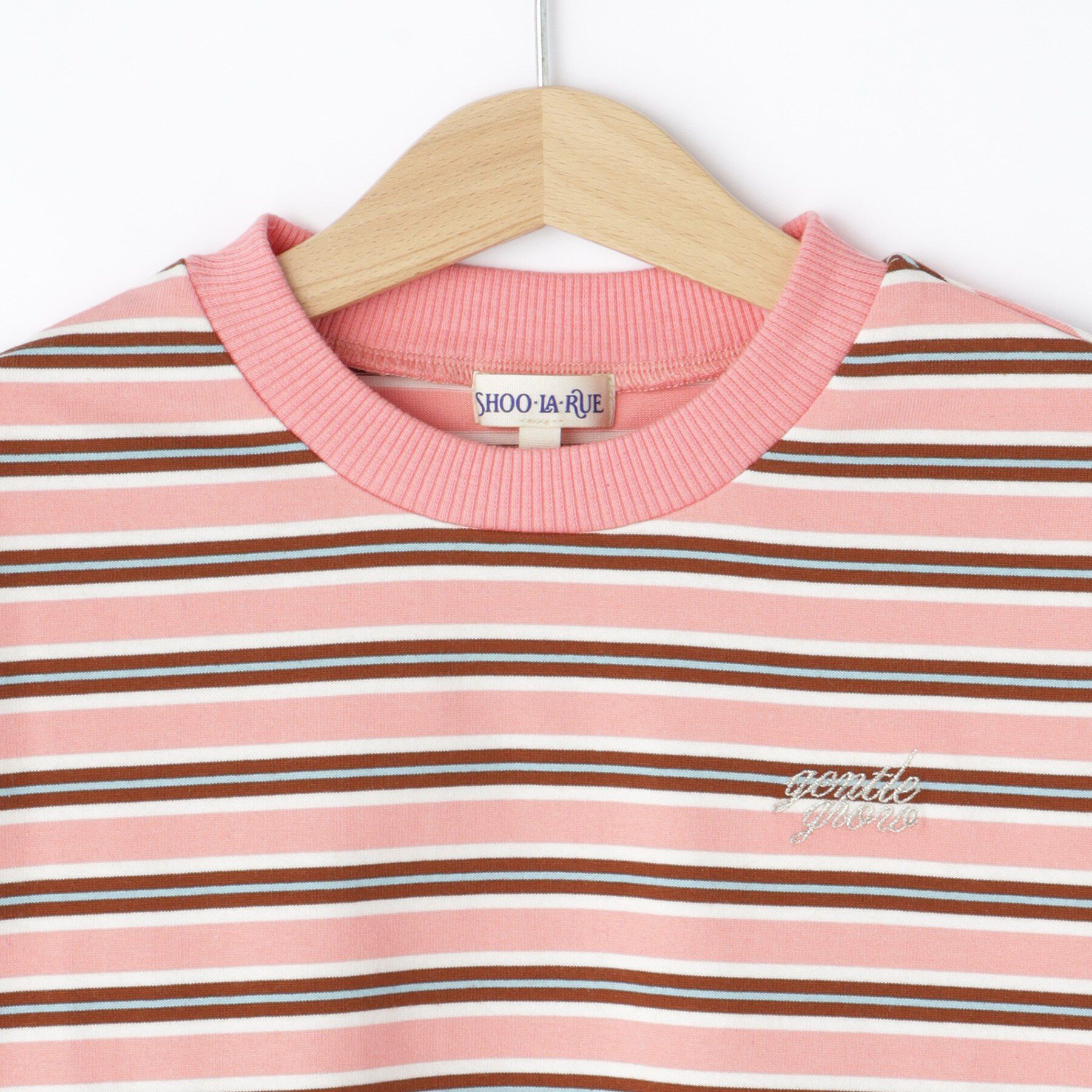 SHOO･LA･RUE「【100-150cm】マルチボーダーTシャツ」|Tシャツ・カットソー|