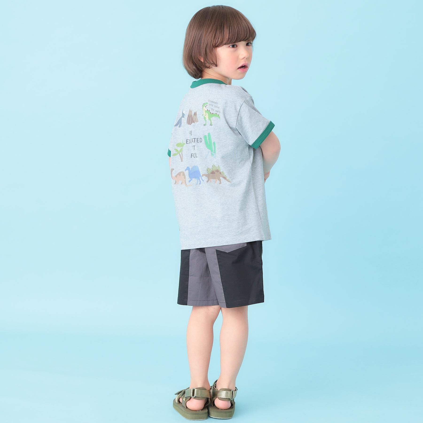 SHOO･LA･RUE「【100-150cm】バイカラーショートパンツ」|キュロット|
