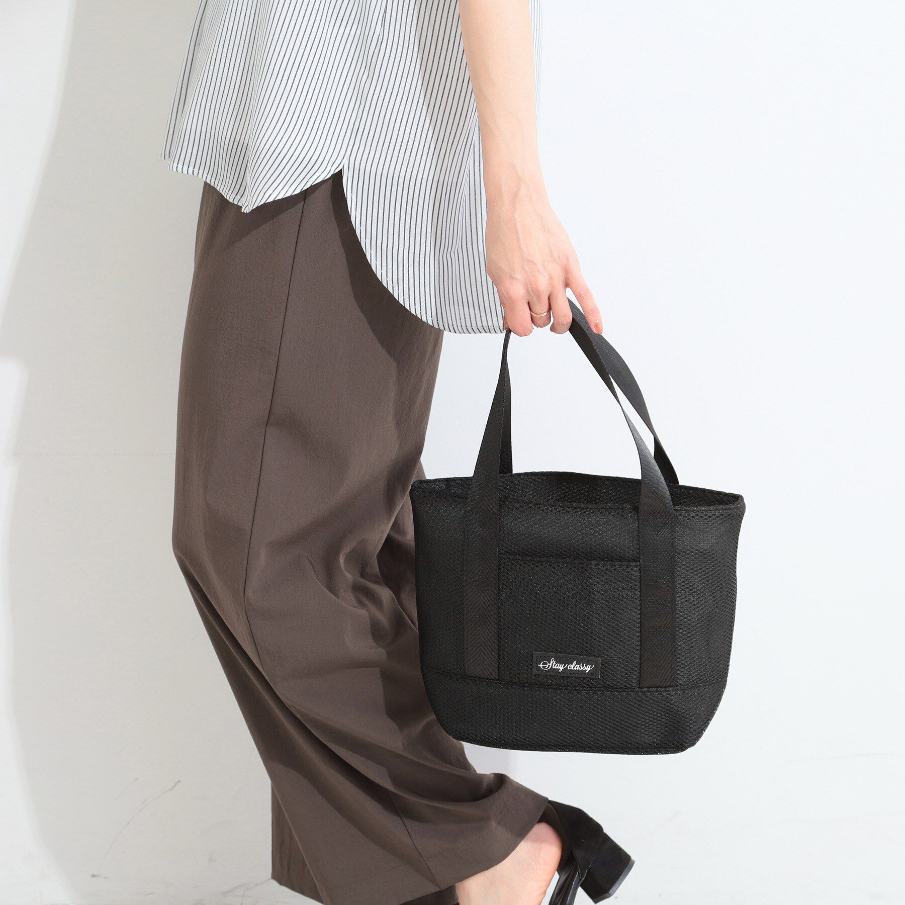 SHOO･LA･RUE「メッシュトートバッグ」|トートバッグ|ブラック(019)