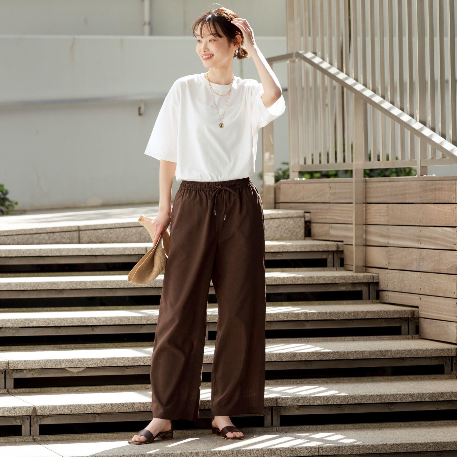 Dessin「【UVカット/接触冷感】プレーティングTシャツ」|Tシャツ・カットソー|