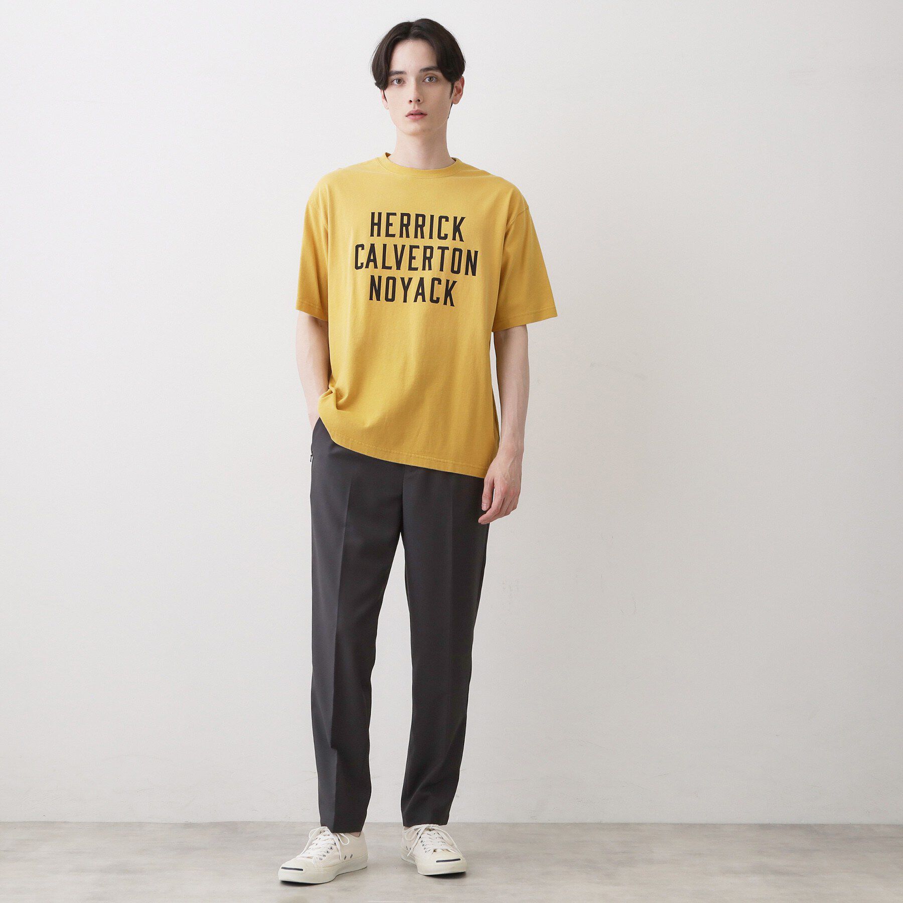 Dessin「【洗える】ヴィンテージ加工 ロゴTシャツ」|Tシャツ・カットソー|