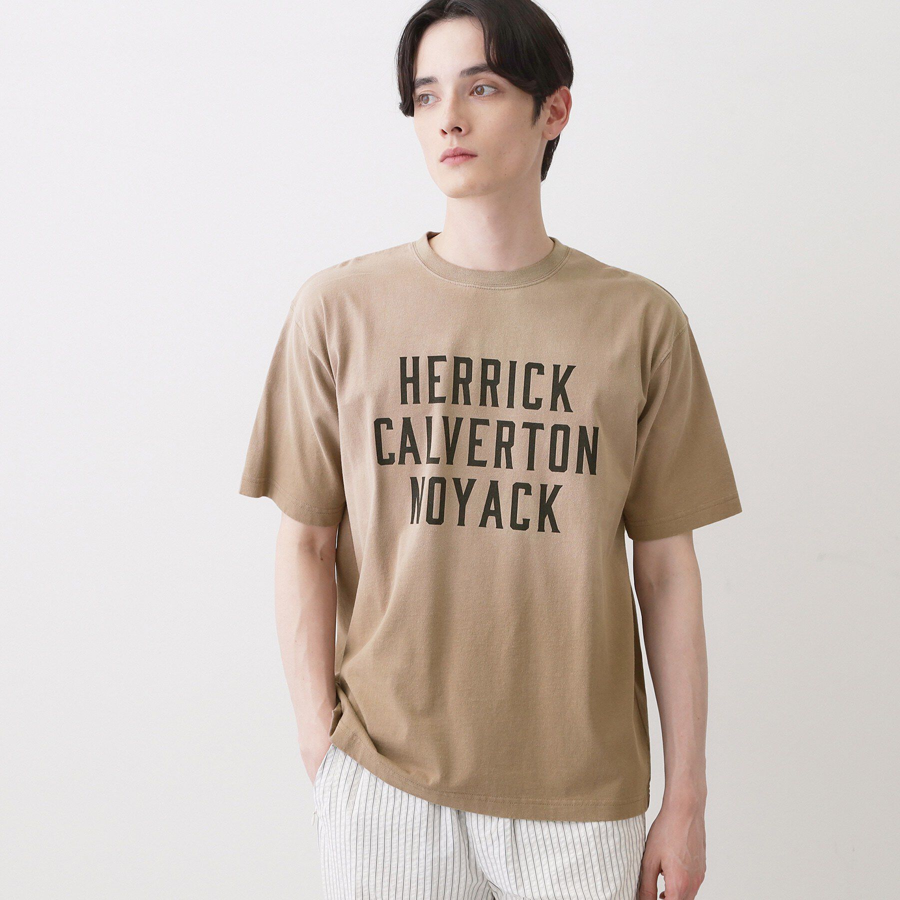 Dessin「【洗える】ヴィンテージ加工 ロゴTシャツ」|Tシャツ・カットソー|