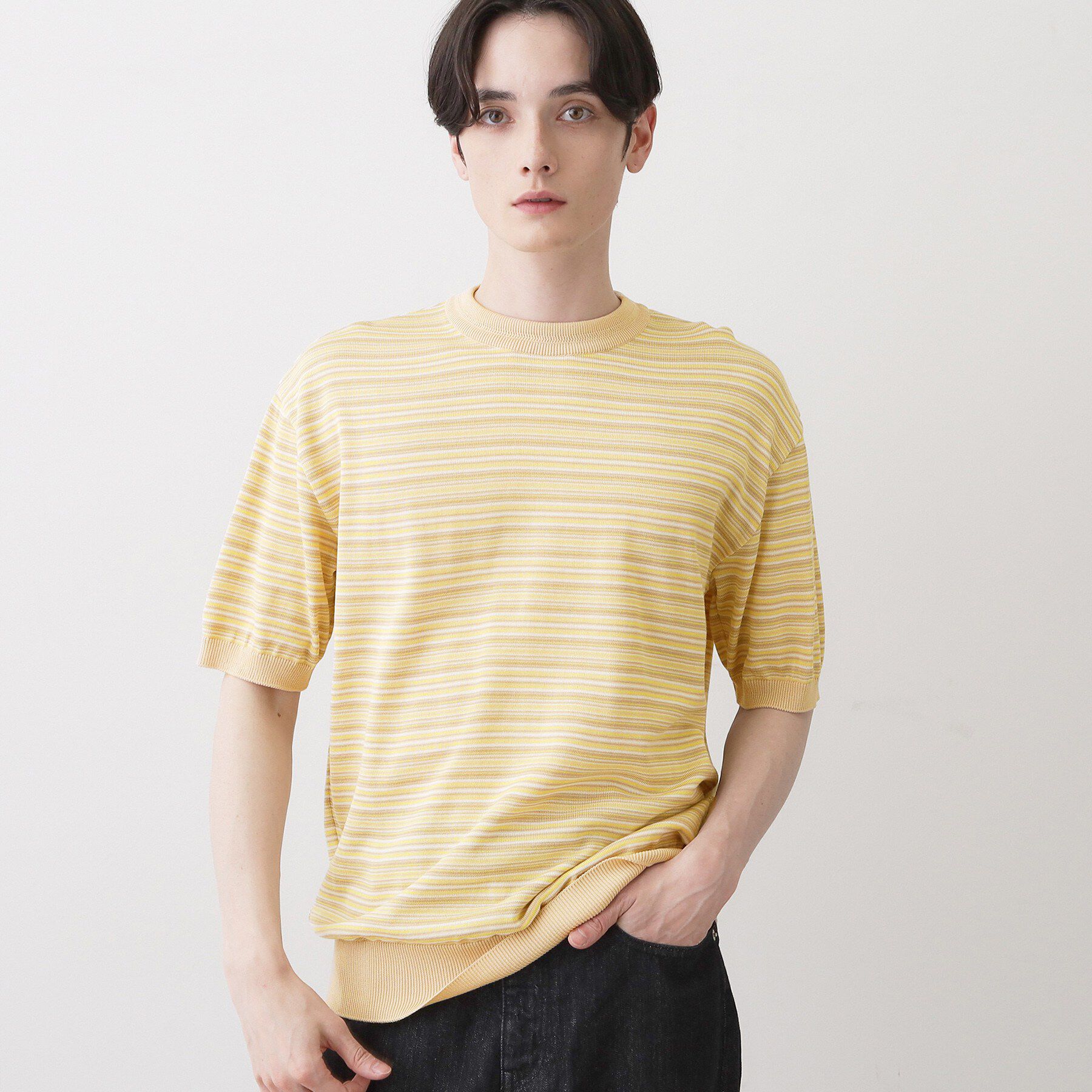Dessin「【洗える】日本製ニットTシャツ」|Tシャツ・カットソー|