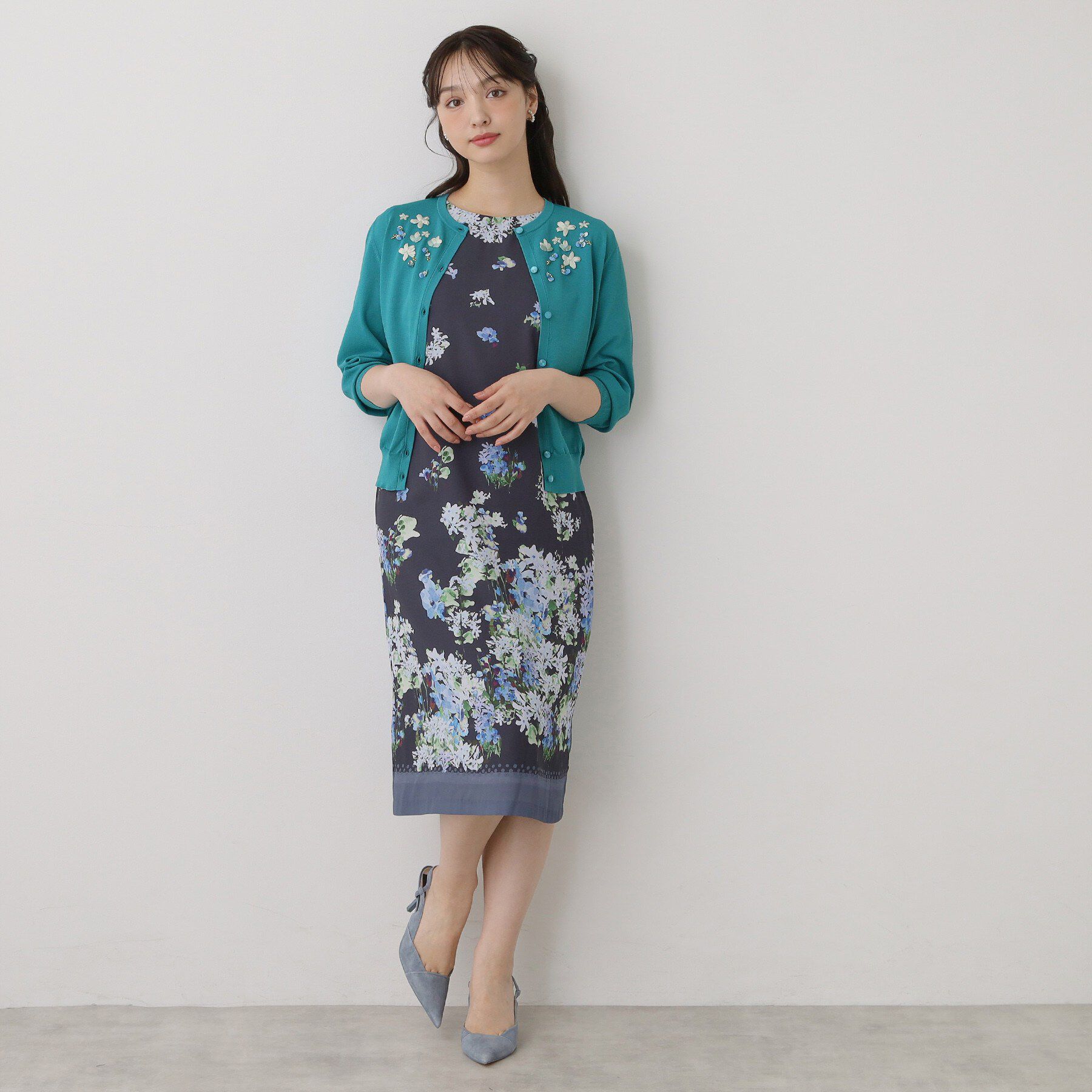 SunaUna「【SS～Lサイズ展開／スパンコール・ビジュー・刺繍】クラフトカーディガン」|カーディガン|