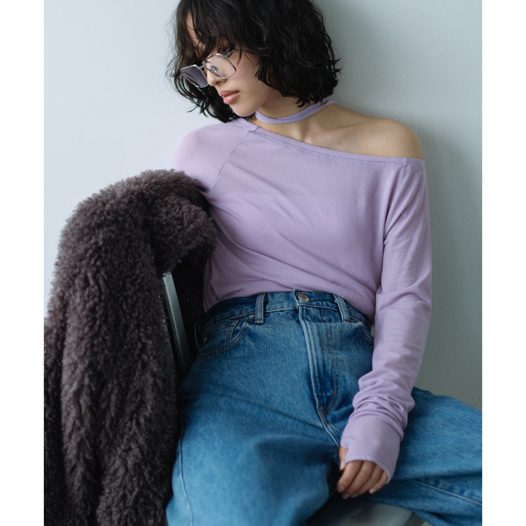 CODE A「off－shoulder jersey top」|Tシャツ・カットソー|