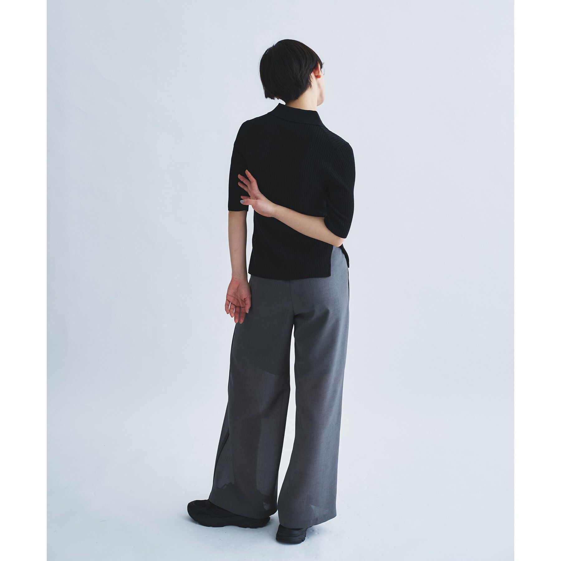 CODE A「rib zip cardigan」|カーディガン|