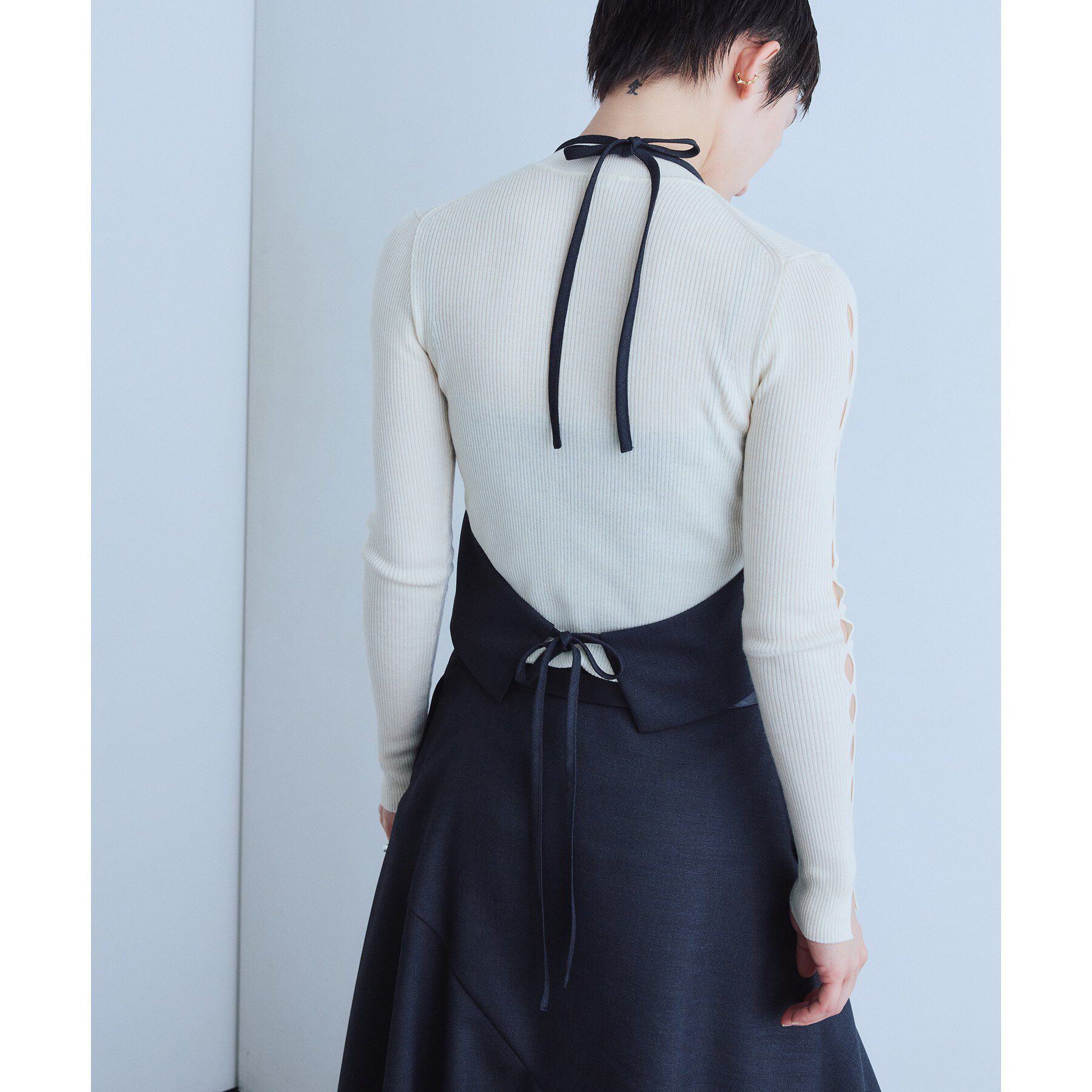 CODE A「back ribbon vest」|ベスト・ジレ|