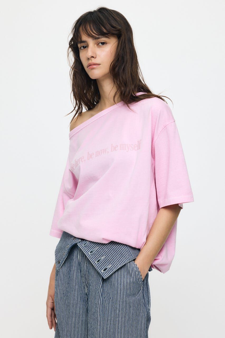 MOUSSY「ONE SHOULDER PIGMENT Tシャツ」|Tシャツ・カットソー|