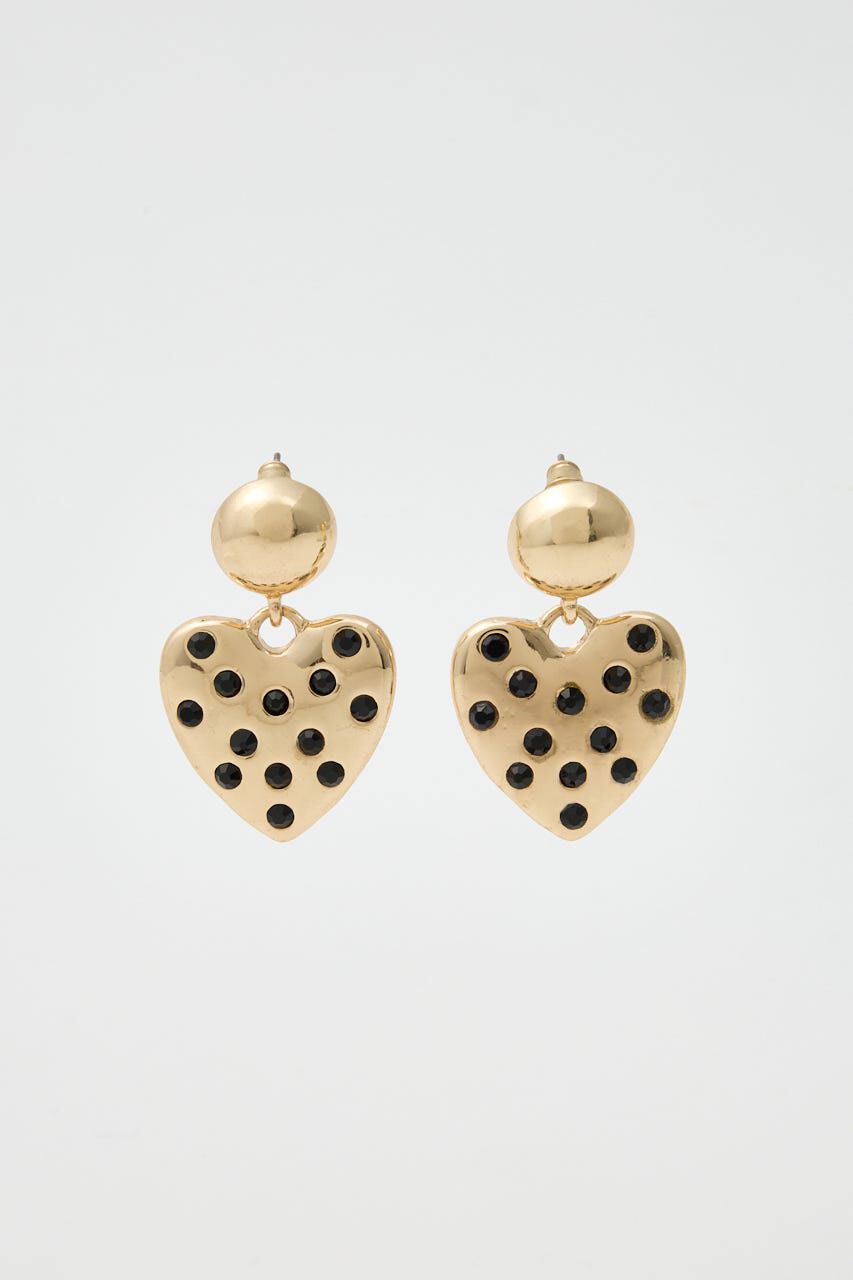 SLY「RHINESTONE HEART ピアス」|ピアス|GLD