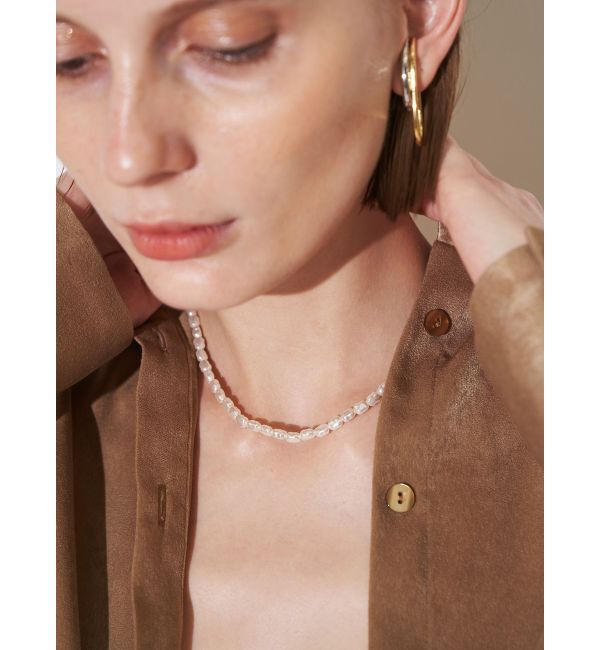 ELENDEEK「PEARL&CHAIN DOUBLE NECKLACE」|ネックレス|