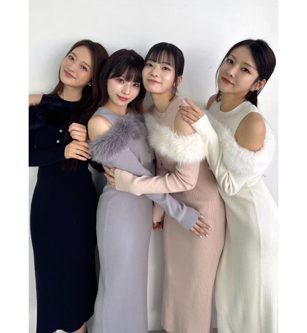 dazzlin「【追加生産分】オフショルファードッキングニットワンピース」|ワンピース|
