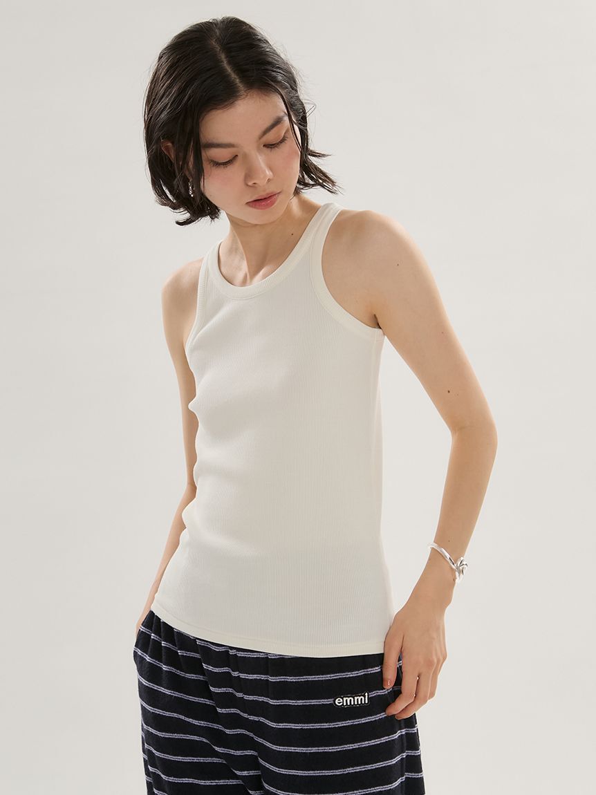 emmi atelier「ベーシックテレコリブタンクトップ」|タンクトップ|