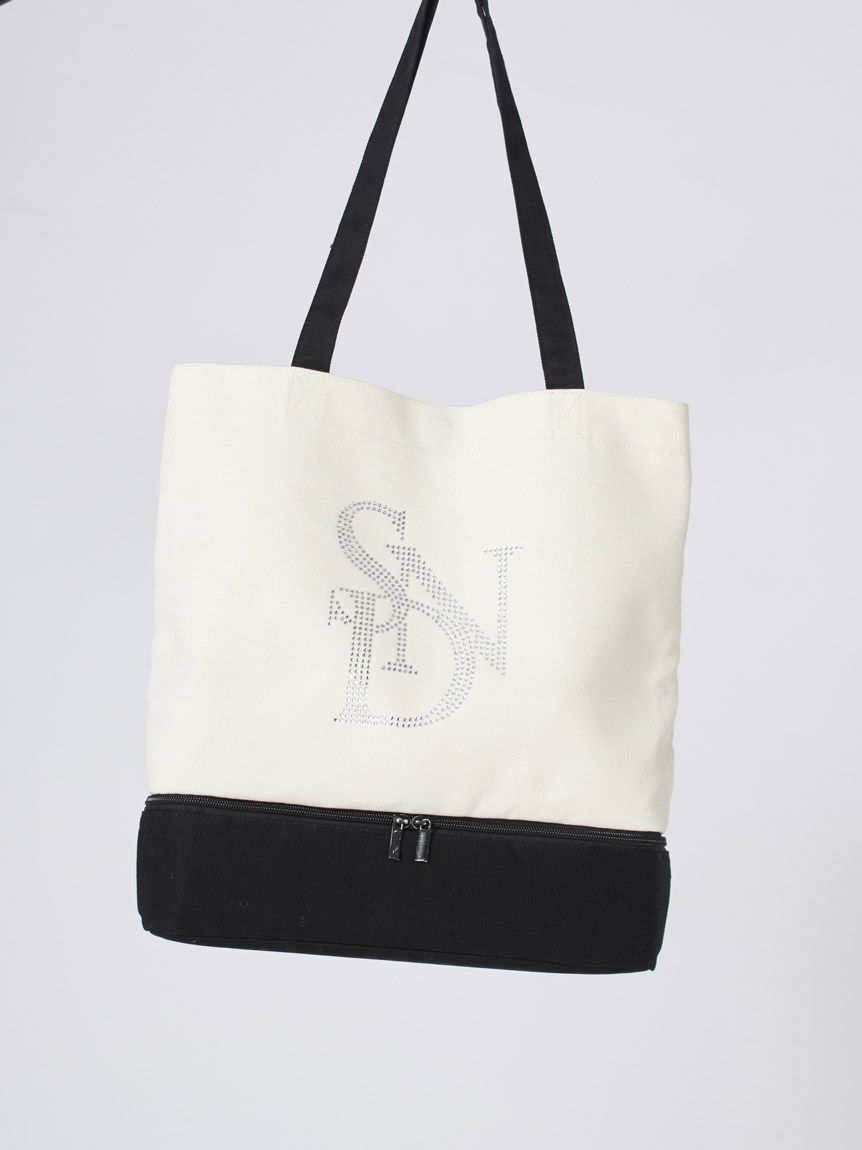 SNIDEL「【WEB限定】ビジューロゴトートバッグ/保冷機能付き」|トートバッグ|