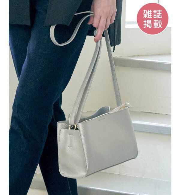 ikka「【雑誌InRed11月号掲載】GOKU楽PUミニショルダーバッグ【軽量】」|その他|シルバー
