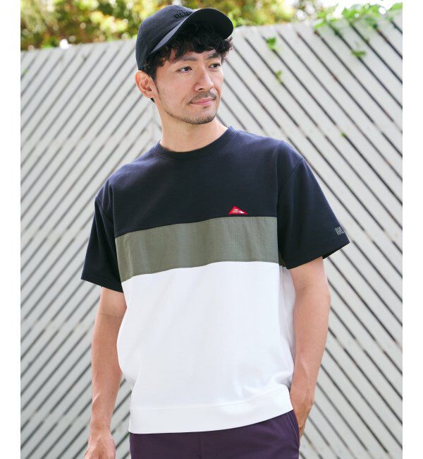 ikka「URBAN NATURE LIFE アーバンネイチャーライフ ワンポイント切り替えTシャツ」|Tシャツ・カットソー|