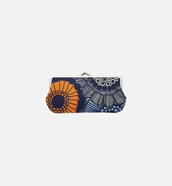 Marimekko「Pieni Siirtolapuutarha Silmalasikukkaro がま口ポーチ」|ポーチ|ﾎﾜｲﾄ&times;ﾗｲﾄｲｴﾛｰ