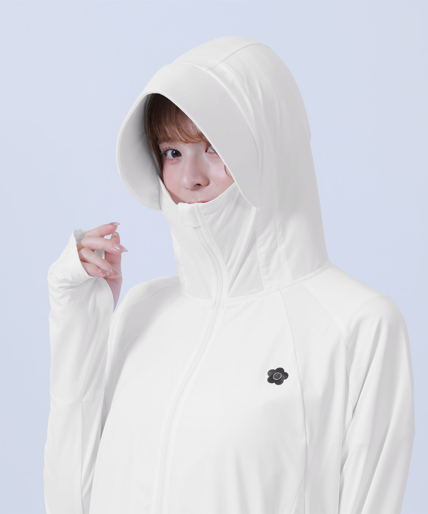 MARY QUANT「冷感UVジップパーカ」|パーカー|ホワイト