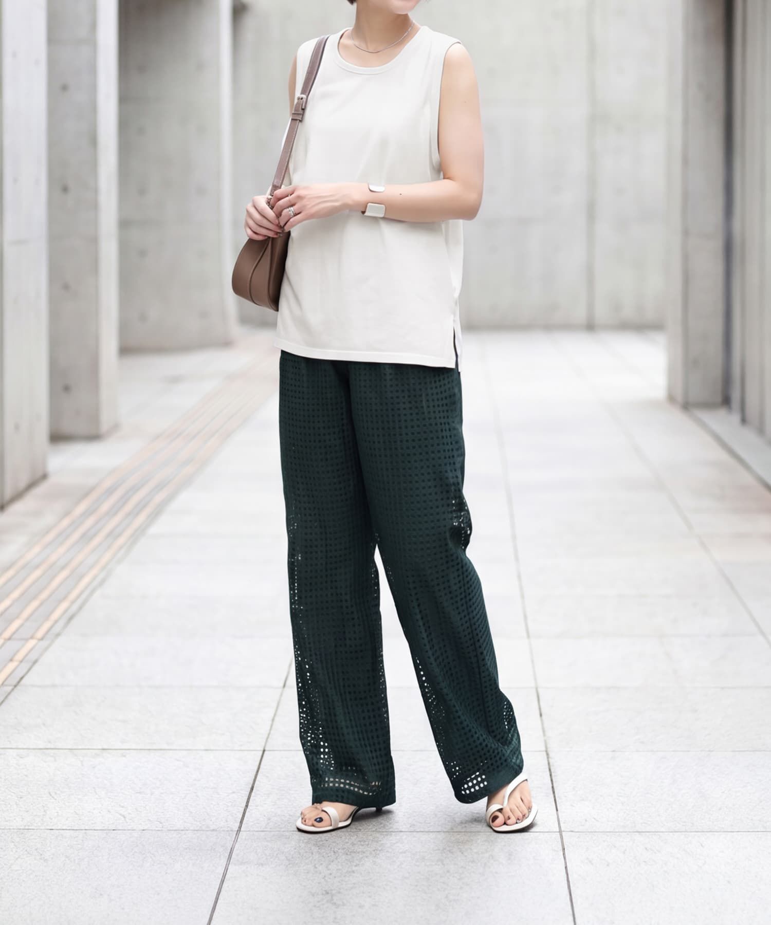 STYLE DELI「【セットアップ対応】綿100ピグメント加工ノースリトップ」|タンクトップ|