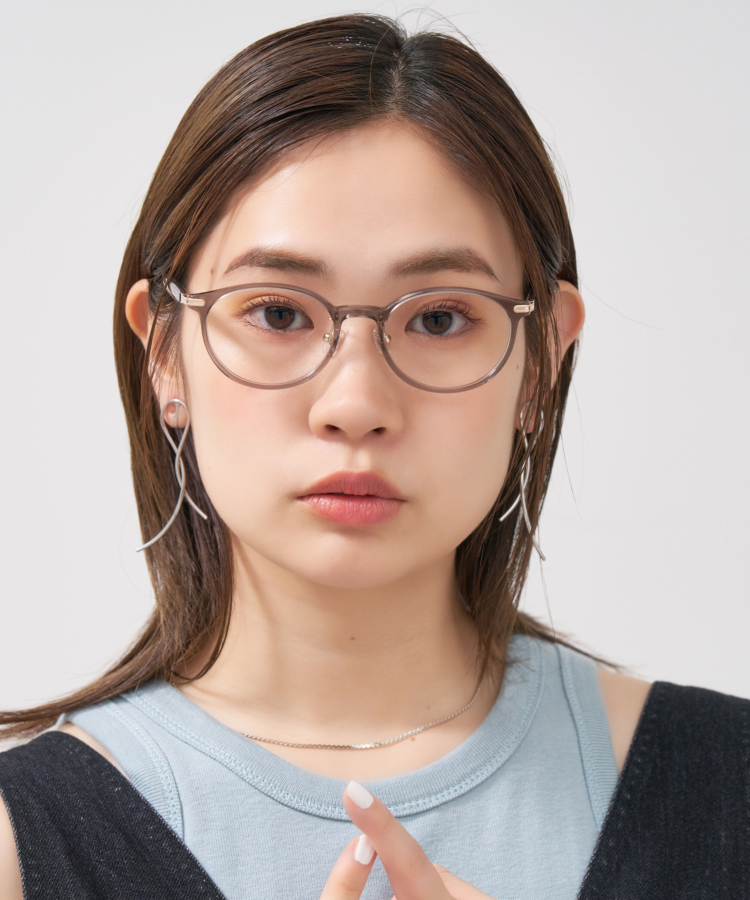  「オーバル型 メガネ｜上品で高級感のある 大人可愛いメガネ フェミニン レンズ交換券付き STANDARD MUSE」|メガネ|