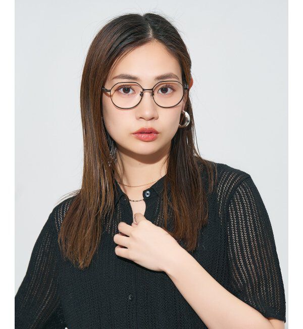  「ウエリントン型メガネ｜読書 レディース 女性用 大人可愛い 大理石｜Zoff｜CHIC レンズ交換券付」|メガネ|