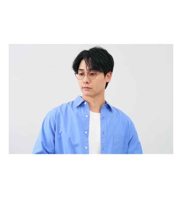  「ボストン型 メガネ | チタン 軽量 メタル 高級感 伊達メガネ TITANIUM (ビジネス) レンズ交換券付」|メガネ|