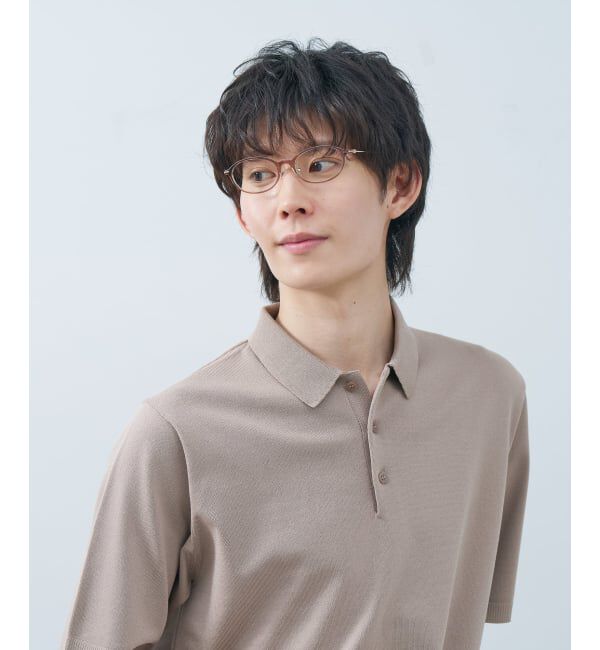  「FASHION オーバル型 メガネ | コンビネーションフレーム 軽量 メタル 読書 ビジネス レンズ交換券付」|メガネ|