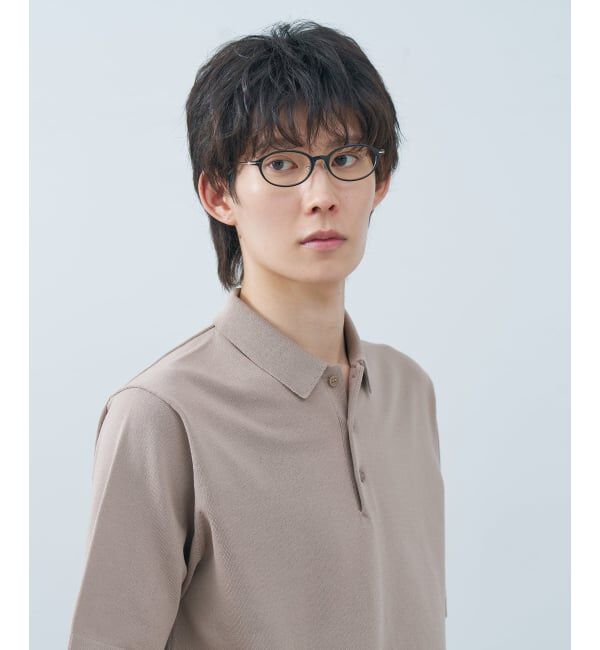  「FASHION オーバル型 メガネ | コンビネーションフレーム 軽量 メタル 読書 ビジネス レンズ交換券付」|メガネ|